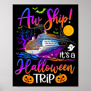 Affiche Croisière familiale Halloween Aw Ship équipage Vac
