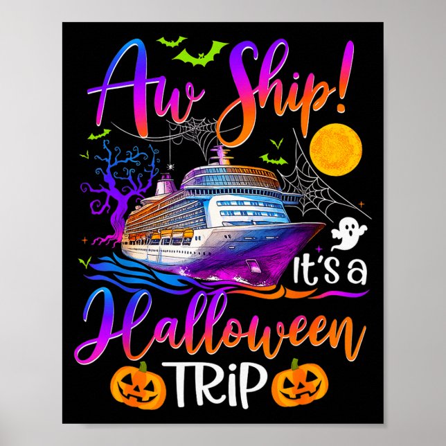 Affiche Croisière familiale Halloween Aw Ship équipage Vac (Devant)