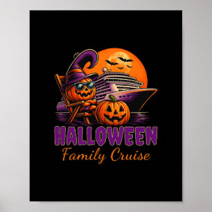 Affiche Croisière familiale Halloween tenue de croisière f