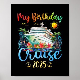 Affiche Croisière festive pour mon anniversaire Bateau de