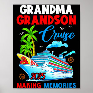 Affiche Croisière Grand-mère Petit-fils 2025 Souvenirs Noë