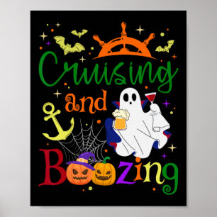 Affiche Croisière Halloween Fantôme Éroïque Et Boisson