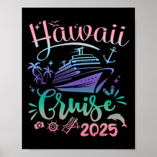 Affiche Croisière Hawaii 2025 Groupe Famille Amis Vacation
