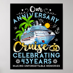 Affiche Croisière Joyeux Anniversaire Célébrant 43 Ans Réd