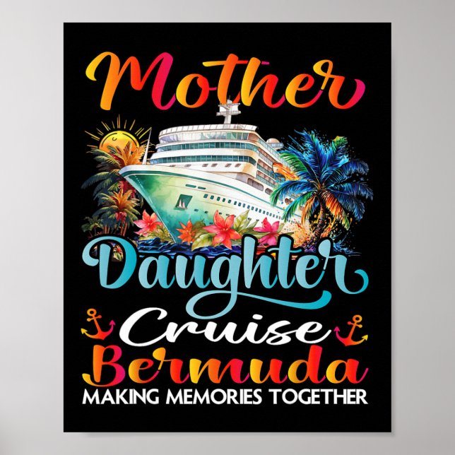 Affiche Croisière mère et fille aux Bermudes 2025 Maman Fi (Devant)