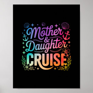 Affiche Croisière mère-fille 2025 Maman-fille drôle