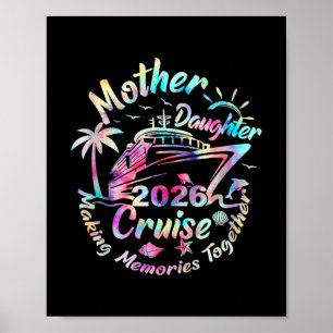 Affiche Croisière mère-fille 2026 Maman-fille drôle