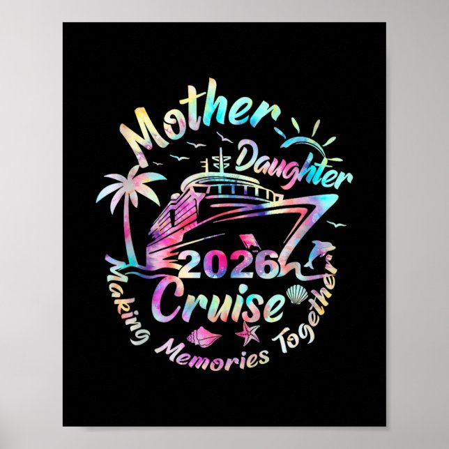 Affiche Croisière mère-fille 2026 Maman-fille drôle (Devant)
