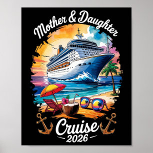 Affiche Croisière mère-fille 2026 Voyage de vacances assor