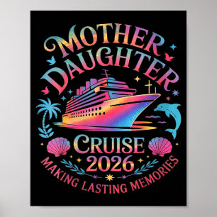 Affiche Croisière mère fille 2026 voyage vacances assortie