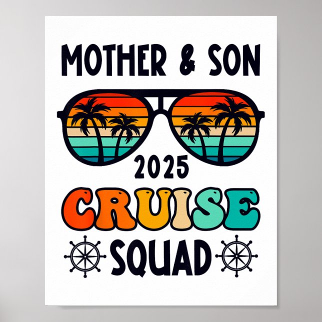 Affiche Croisière mère-fils 2025 Vacances T-shirt assorti  (Devant)