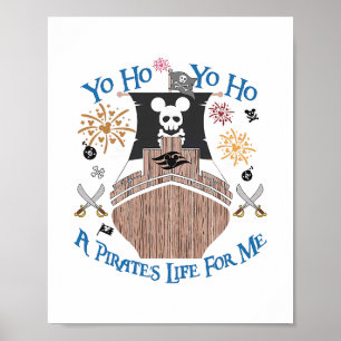 Affiche Croisière Pirate Yo Ho Une Vie de Pirate Pour Ma F