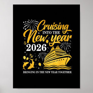 Affiche Croisière pour la nouvelle année 2026 Bonne année