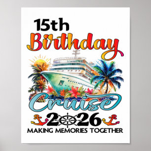 Affiche Croisière pour les 15 ans 2026 Vacances en famille