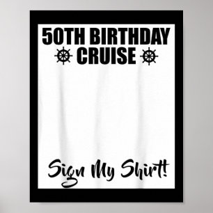 Affiche Croisière pour les 50 ans 2025 Signez Ma Chemise C