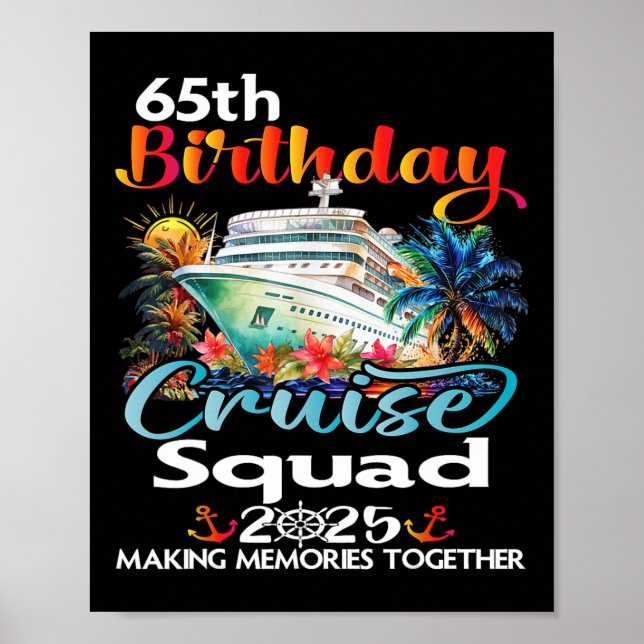 Affiche Croisière pour les 65 ans de l'équipe des amis de  (Devant)