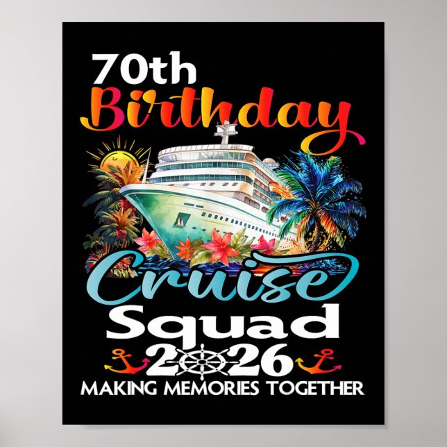 Affiche Croisière pour les 70 ans de l'équipe des amis de  (Devant)