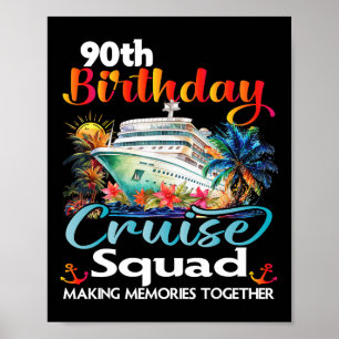 Affiche Croisière pour les 90 ans de l'équipe d'amis et de