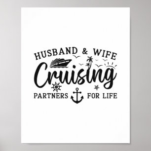 Affiche Croisière pour mari et femme 2025 couple assorti e