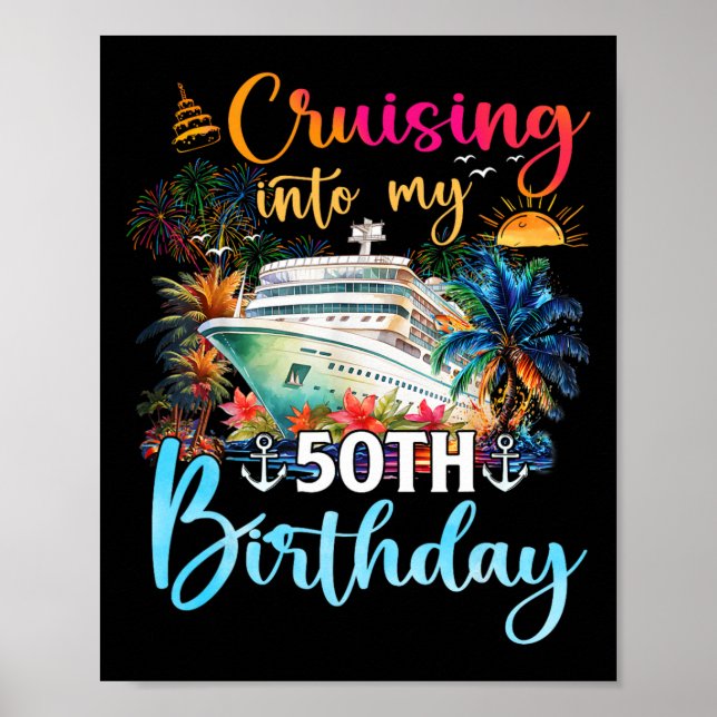 Affiche Croisière Pour Mes 50 Ans Famille Croisière 50 Ans (Devant)