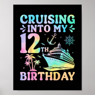 Affiche Croisière pour mon 12e anniversaire de vacances en