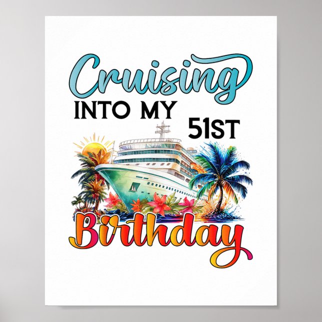 Affiche Croisière Pour Mon 51e Anniversaire Croisière Anni (Devant)