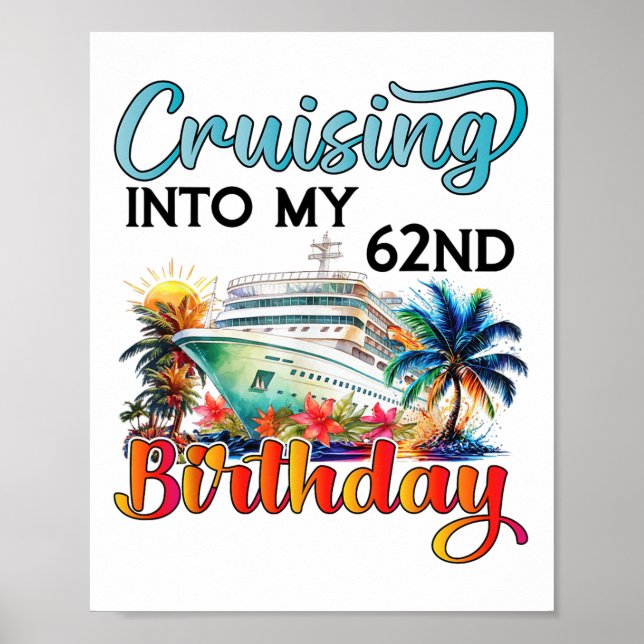 Affiche Croisière pour mon 62e anniversaire Croisière Anni (Devant)