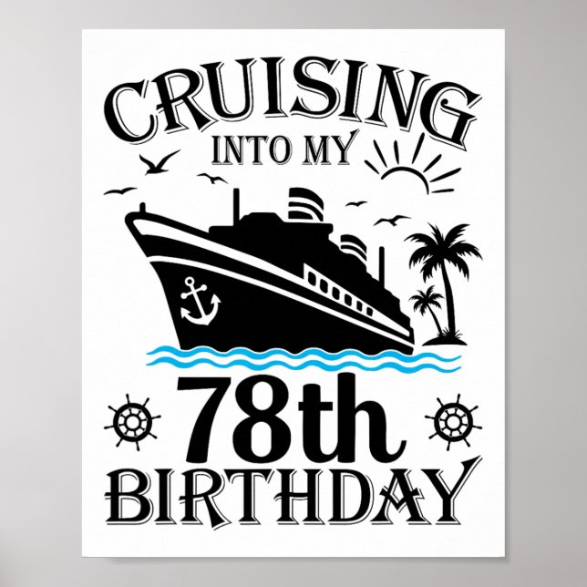 Affiche Croisière pour mon 78e anniversaire Croisière 78 a (Devant)