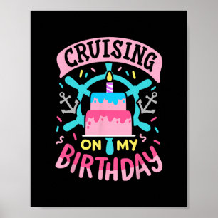 Affiche Croisière pour mon anniversaire drôle de voyage de