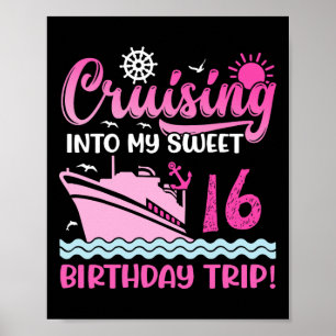 Affiche Croisière pour mon anniversaire sucré de 16 ans L