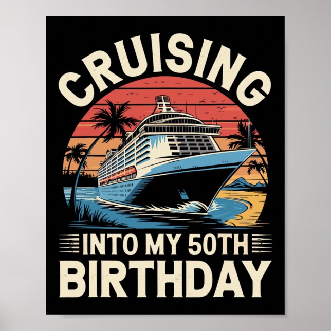 Affiche Croisière pour mon voyage de 50e anniversaire Vaca (Devant)