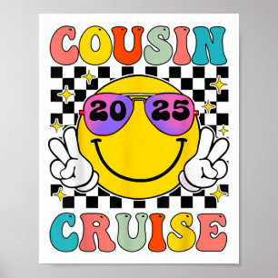 Affiche Croisière Retro Cousin 2025 Smile Face Matching Cr