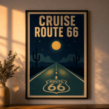 Croisière Route 66 Minuit Litho