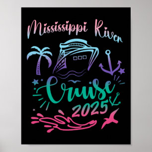 Affiche Croisière sur le fleuve Mississippi 2025 Voyage de