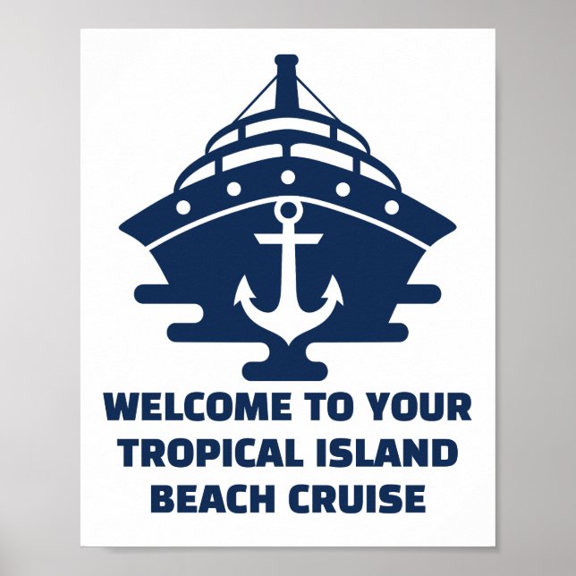 Affiche Croisière sur mesure sur la plage, voyage d'ancrag (Devant)