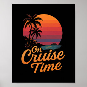 Affiche Croisière tropicale en vacances avec palmier Su