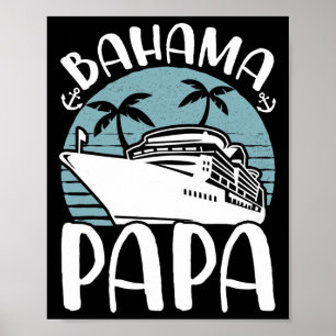 Affiche Croisière Vacances Famille Voyage Bahama Papa