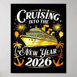 Affiche Croisière vers la nouvelle année 2026 Bonne année