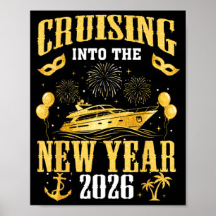Affiche Croisière vers la nouvelle année 2026 Nouvel An Fa