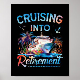 Affiche Croisière vers la retraite Vacances sur un bateau
