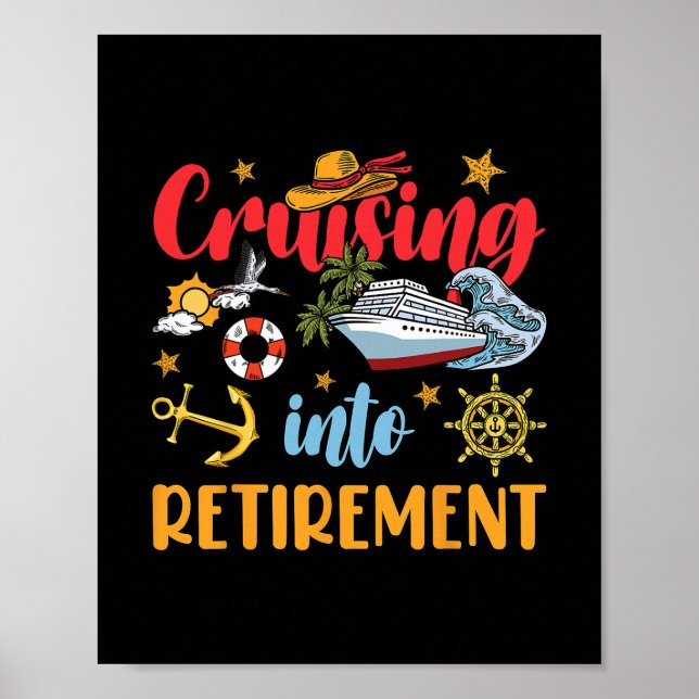 Affiche Croisière vers la retraite Vacances sur un bateau  (Devant)