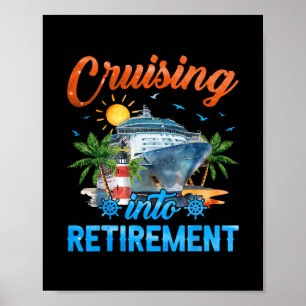 Affiche Croisière vers la retraite Vacances sur un bateau