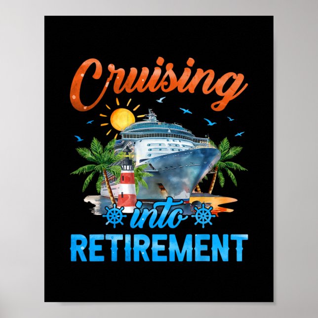 Affiche Croisière vers la retraite Vacances sur un bateau  (Devant)