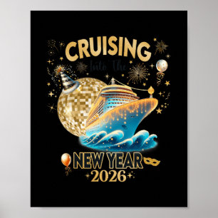 Affiche Croisière Yacht Bateau de croisière Nouvel An 2026