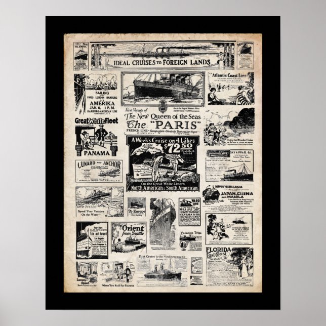 Affiche Croisières idéales vers les terres étrangères (Devant)