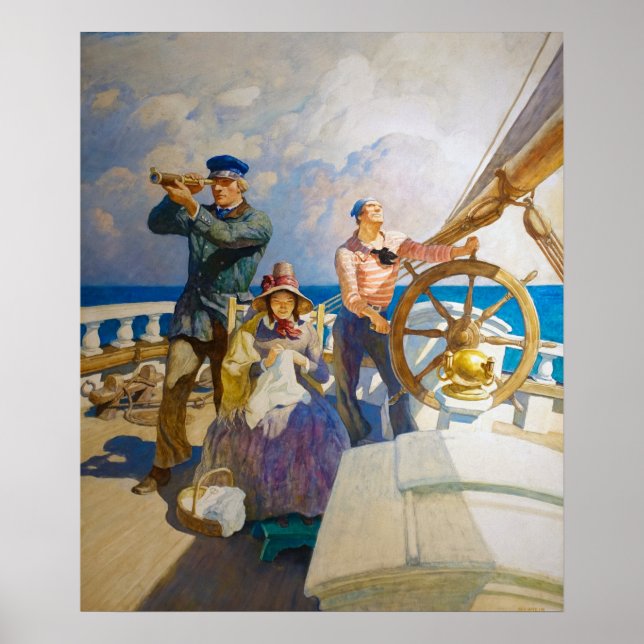 Affiche Croisières par Newell Convers Wyeth (Devant)