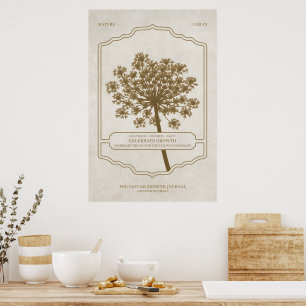 Affiche CROISSANCE CÉLÉBRÉE - Papier d'affiche de valeur (