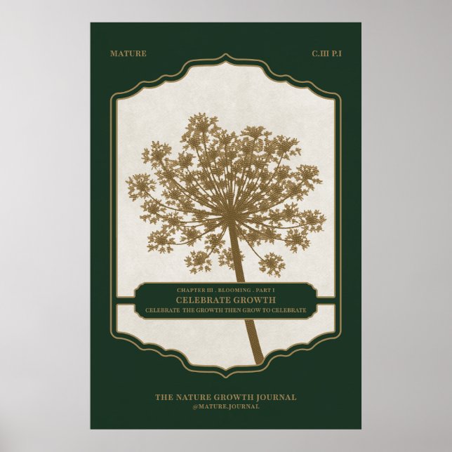 Affiche CROISSANCE CÉLÉBRÉE - Papier d'affiche de valeur ( (Devant)