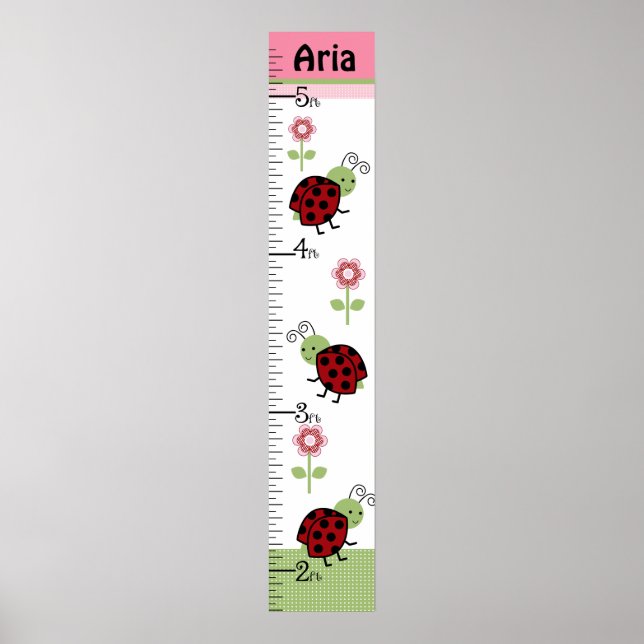 Affiche Croissance des choux Ladybugs & Fleurs Graphique G (Devant)