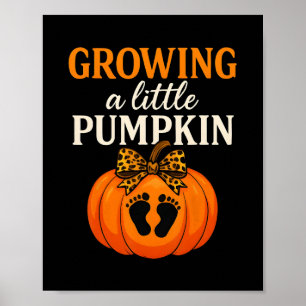 Affiche Croissance d'une petite citrouille de Thanksgiving
